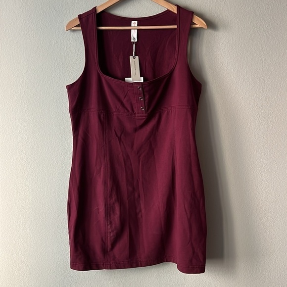 Daily Practice by Anthropologie Sleeveless Square-Neck Mini Dress Size Large NWT - Picture 2 of 9